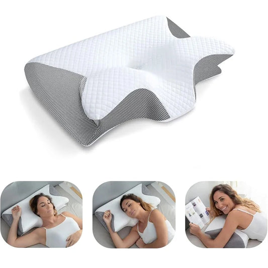 "1PC Memory Foam Cervical Pillow – Ergonomic Neck Support for Pain Relief."