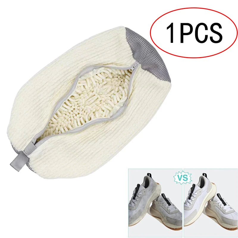 "1/2PCS Padded Shoe Wash Bag – Laundry Protector for Machine & Drying."