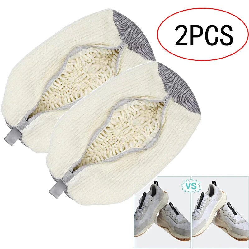 "1/2PCS Padded Shoe Wash Bag – Laundry Protector for Machine & Drying."