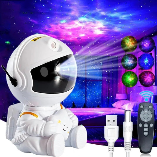 Astronaut Star Projector – Starry Sky LED Night Light