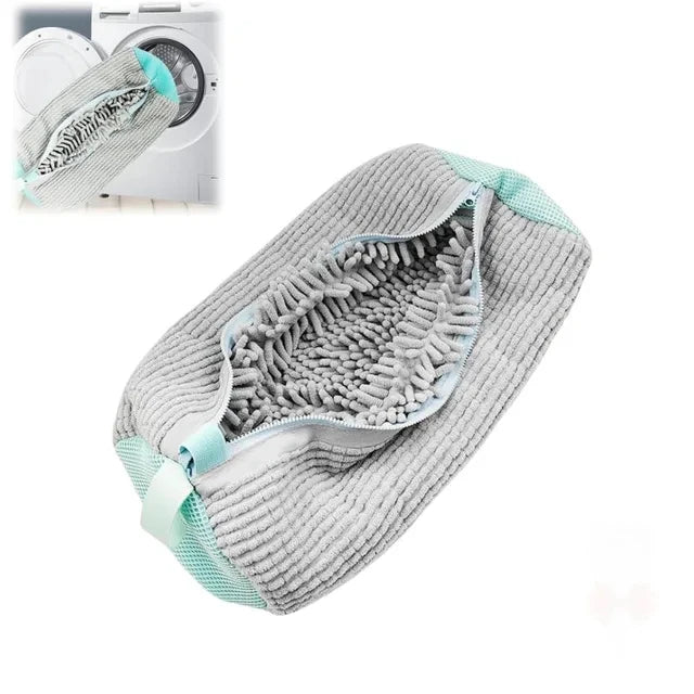 "1/2PCS Padded Shoe Wash Bag – Laundry Protector for Machine & Drying."