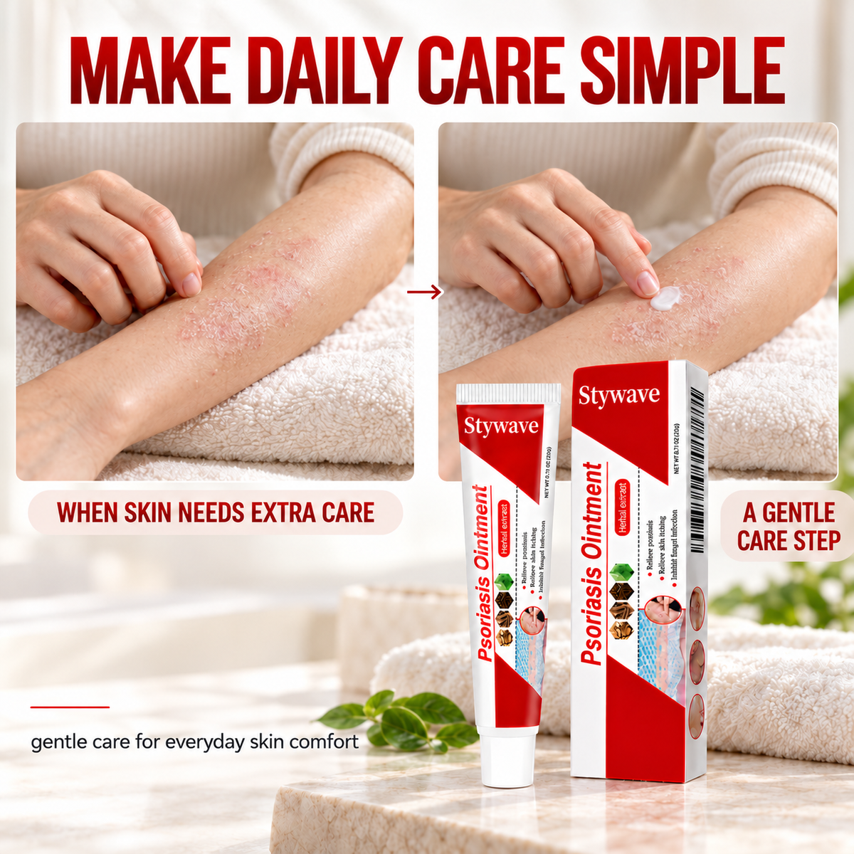Stywave Botanical Skin Relief Ointment for Dry, Itchy & Flaky Skin